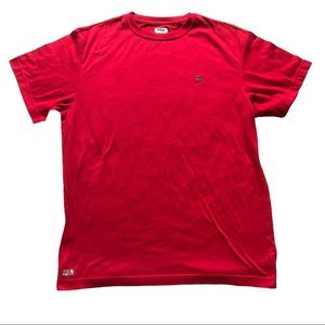 Mens Red Fila T-shirt